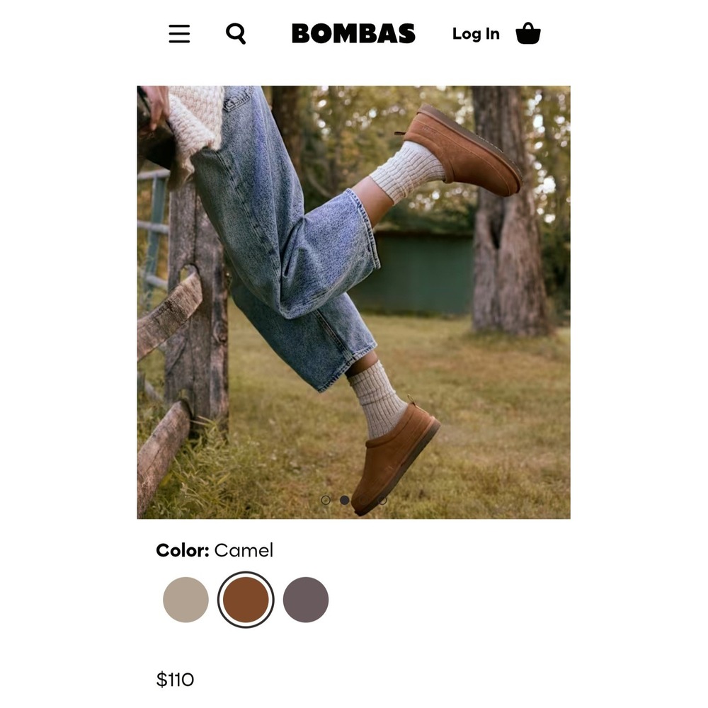 Bombas Saturday Suede Slip On Shoes Camel Brown Womens Size 6 NEW - Picture 2 of 9